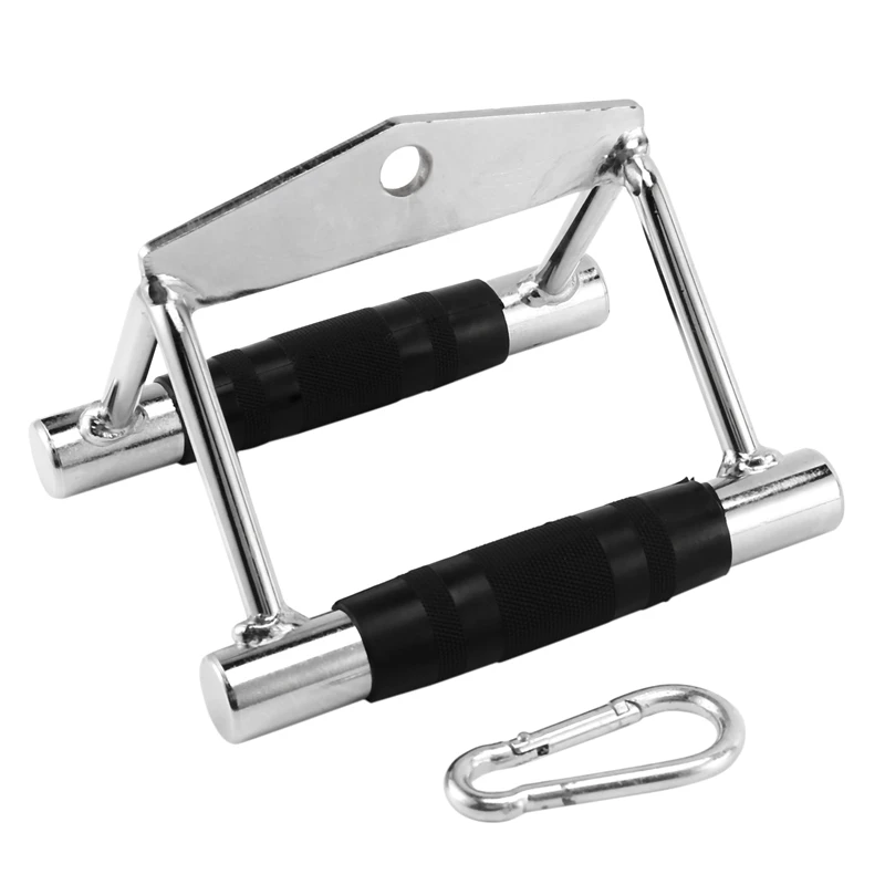 

Double D Handle Cable Attachment, Cable Pulldown Attachments With Snap Hooks, Double Row Handle Cable Attachment For Gym