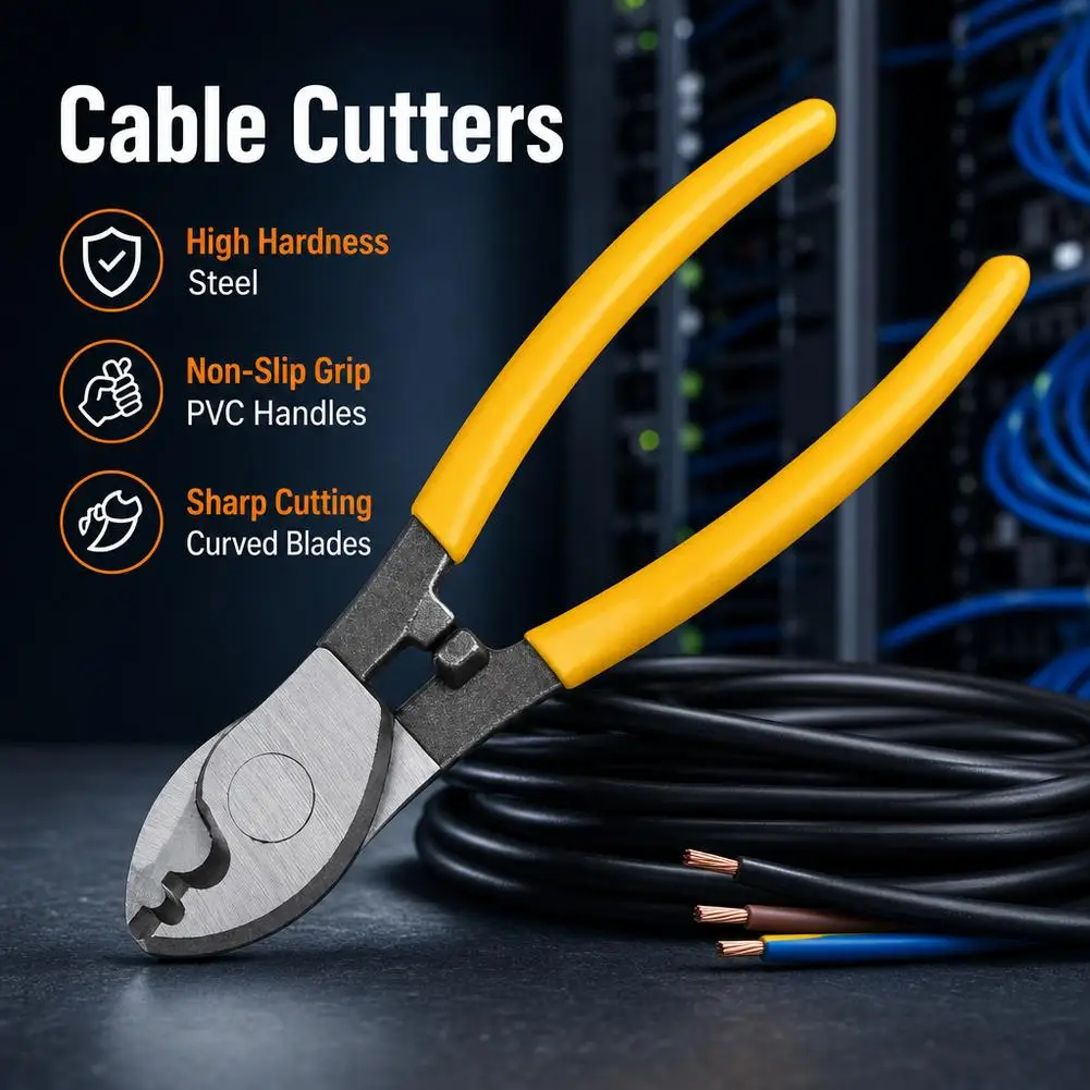 6 Inch Cable Cutter Electric Wire Stripper Cutting Plier Electrical Cable Shears Copper Aluminum Cable Electrician Hand Tools