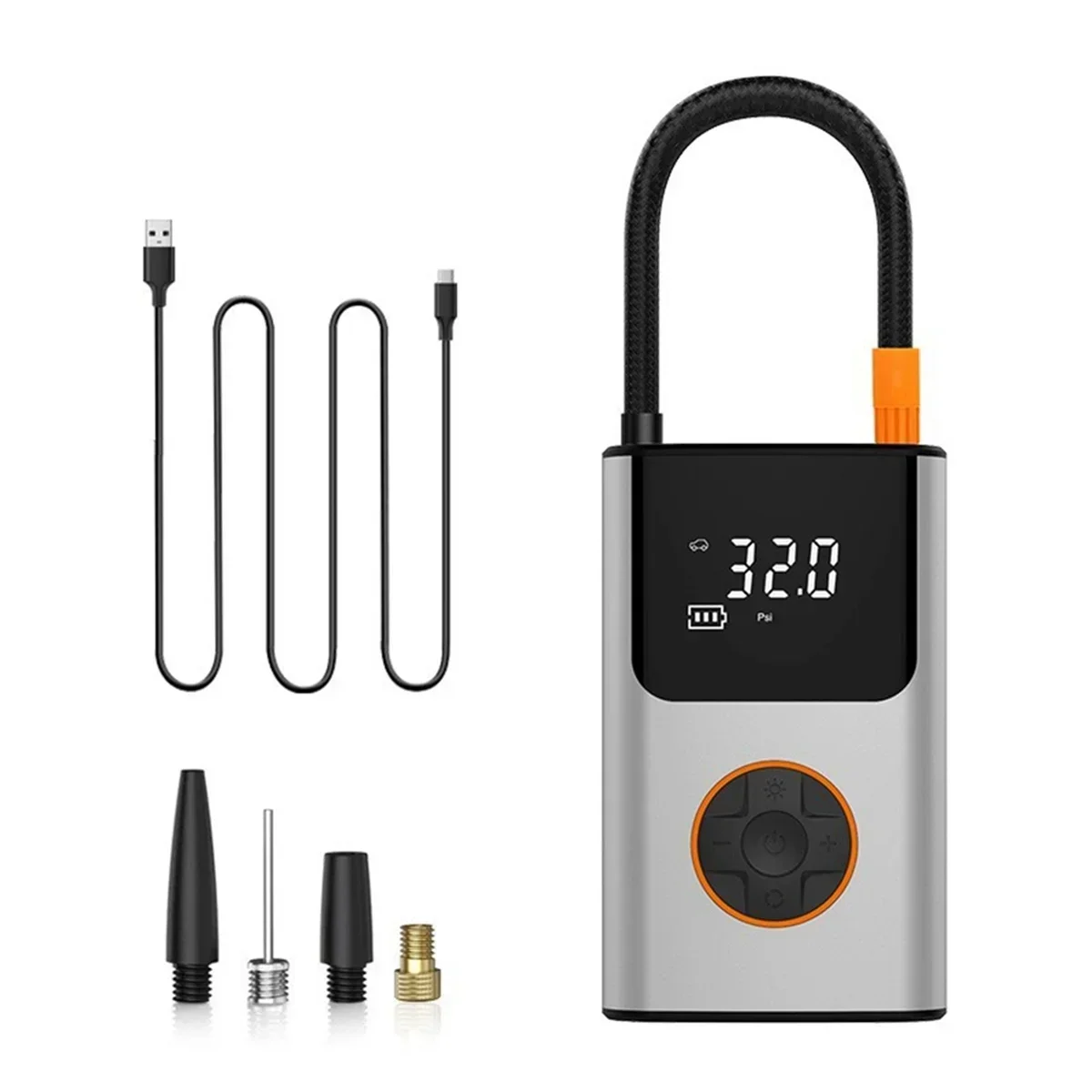 

NNR Cordless Tire Inflator – 150PSI Portable Air Pump with Auto Shutoff, LED Pressure Gauge for Cars & Bikes