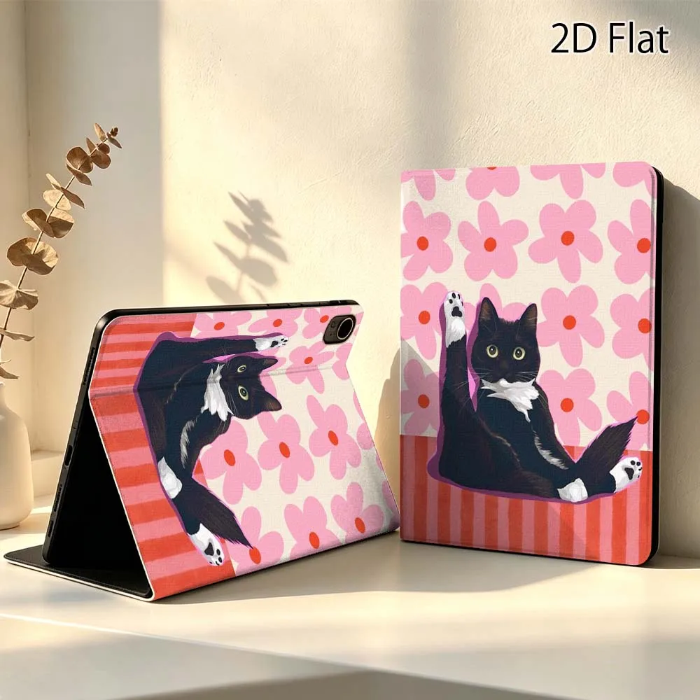 Cartoon Black White Cat Popular For Huawei MediaPad MatePad Pro Air 10.8 T5 T10S M3 M6 M5 C5e SE 11 11.5 Inch Tablet Case