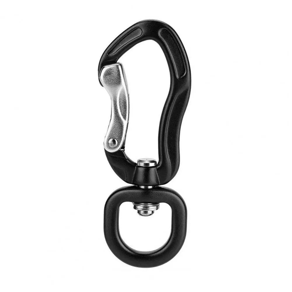 Carabiner Buckle Durable Aluminum Alloy Carabiner Clip with 360-degree Swivel Rotation Auto Locking Mechanism for Versatile