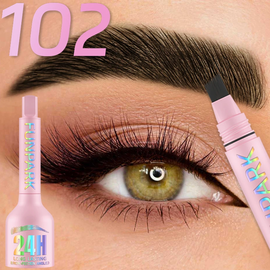 3 Colors 3D Eyebrow Pen Black Brow with Brush Eyebrow Enhancers Cream Makeup Anti-smudge Waterproof Long Lasting Eye Pencil