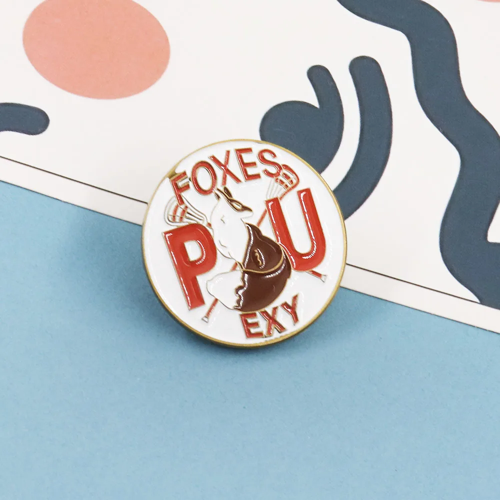 Palmetto State Stickball PSU Foxes exy goalie bestie girl young athletes players Lapel Pin Jewelry Decorate