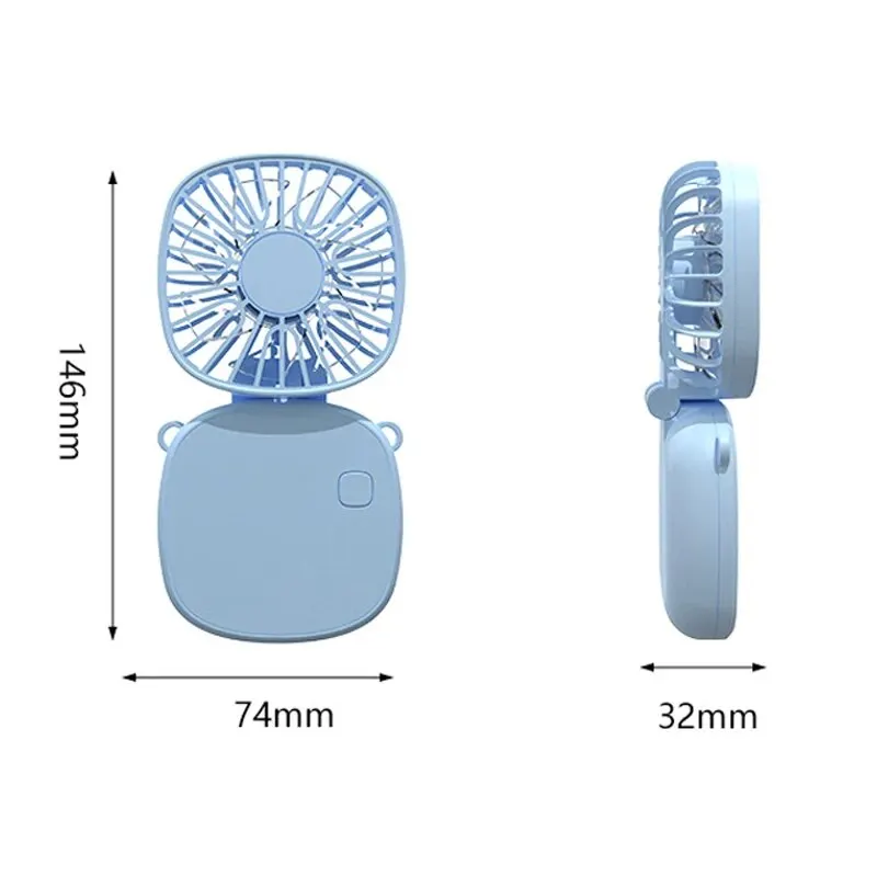 접이식 목 선풍기 소형 전기 선풍기 USB 야외 미니 선풍기, 휴대용 핸드헬드, 창의적인 학생 기숙사 스포츠, 1 개