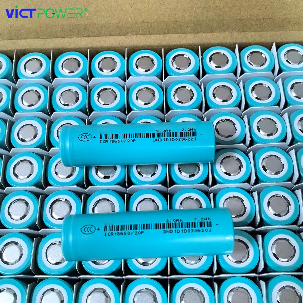 100pcs 18650 lithium battery cell batería 18650 nmc battery ICR18650 20p 2000mah элементы аккумулятора литиевые аккумуляторы