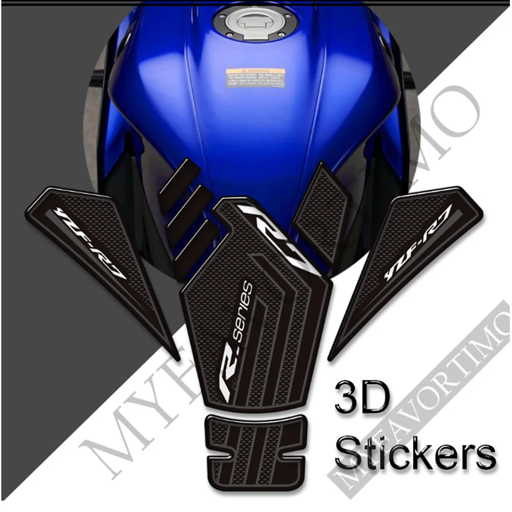 Motocicleta Tanque Grips Pad, Protetor Adesivos, Decalques, Gás, Combustível, Kit de Óleo, Joelho para Yamaha YZF-R7, YZF R7, YZFR7, HP, 2022