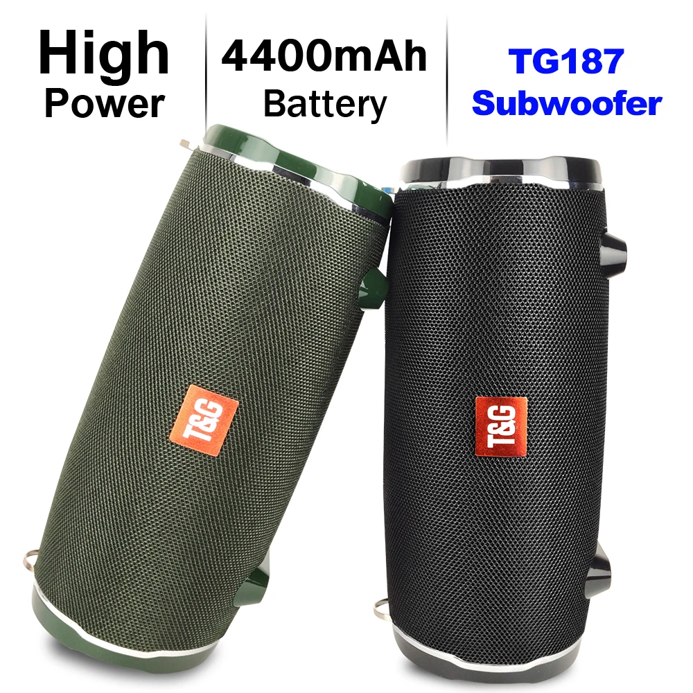 New TG187 High power wireless portable speaker Waterproof Column For PC Computer Bluetooth-compatible Speakers Subwoofer Boom