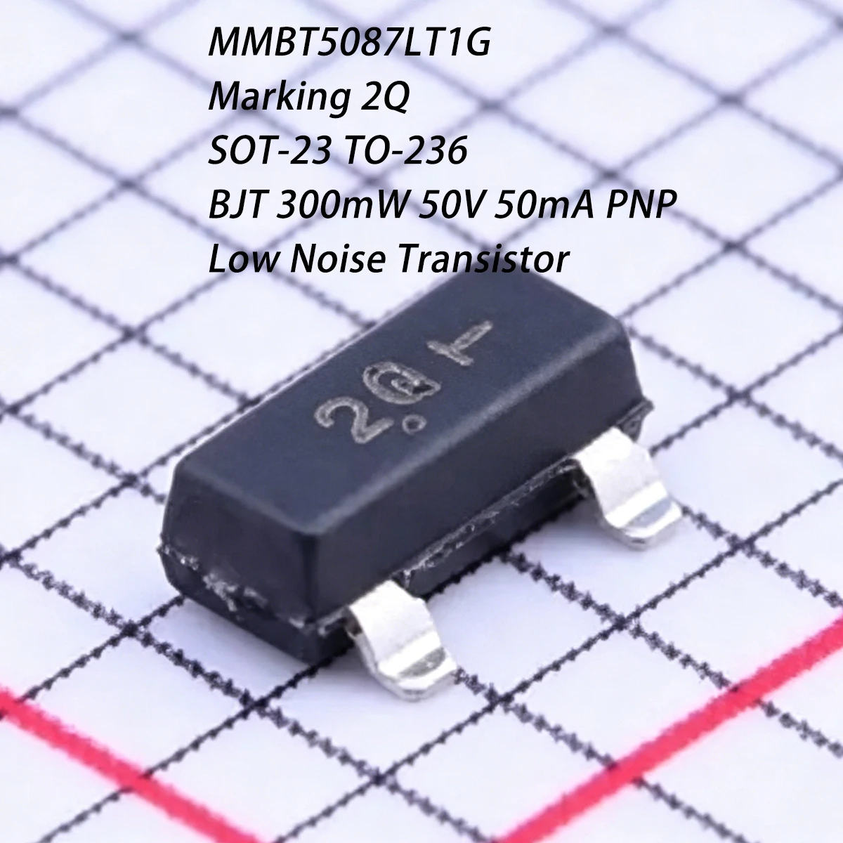 100PCS MMBT5087LT1G Marking 2Q SOT-23 TO236 BJT 300mW 225mW 50V 50mA PNP 0.3W 0.225W 0.05A NEW Original BJT Low Noise Transistor