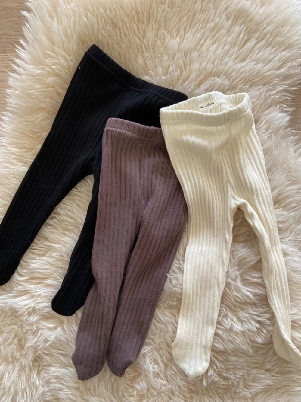 2025 Autumn New Baby Pantyhose Solid Toddler Boy Girl Simple Ribbed Leggings Infant Cotton Tights Baby Casual Trousers