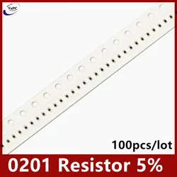 100pcs 1% 0201 SMD resistor 0R ~ 10M 1/4W 0 0.1 1 10 100 150 220 330 ohm 1K 2.2K 4.7K 10K 100K 1R 10R 100R 150R 220R 330R 1M 10M