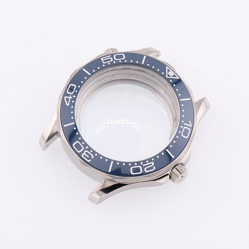 Custodia meccanica Seamaster 300M argento 42mm per parti di ricambio per orologio subacqueo Seiko Mod Modification NH35 NH36