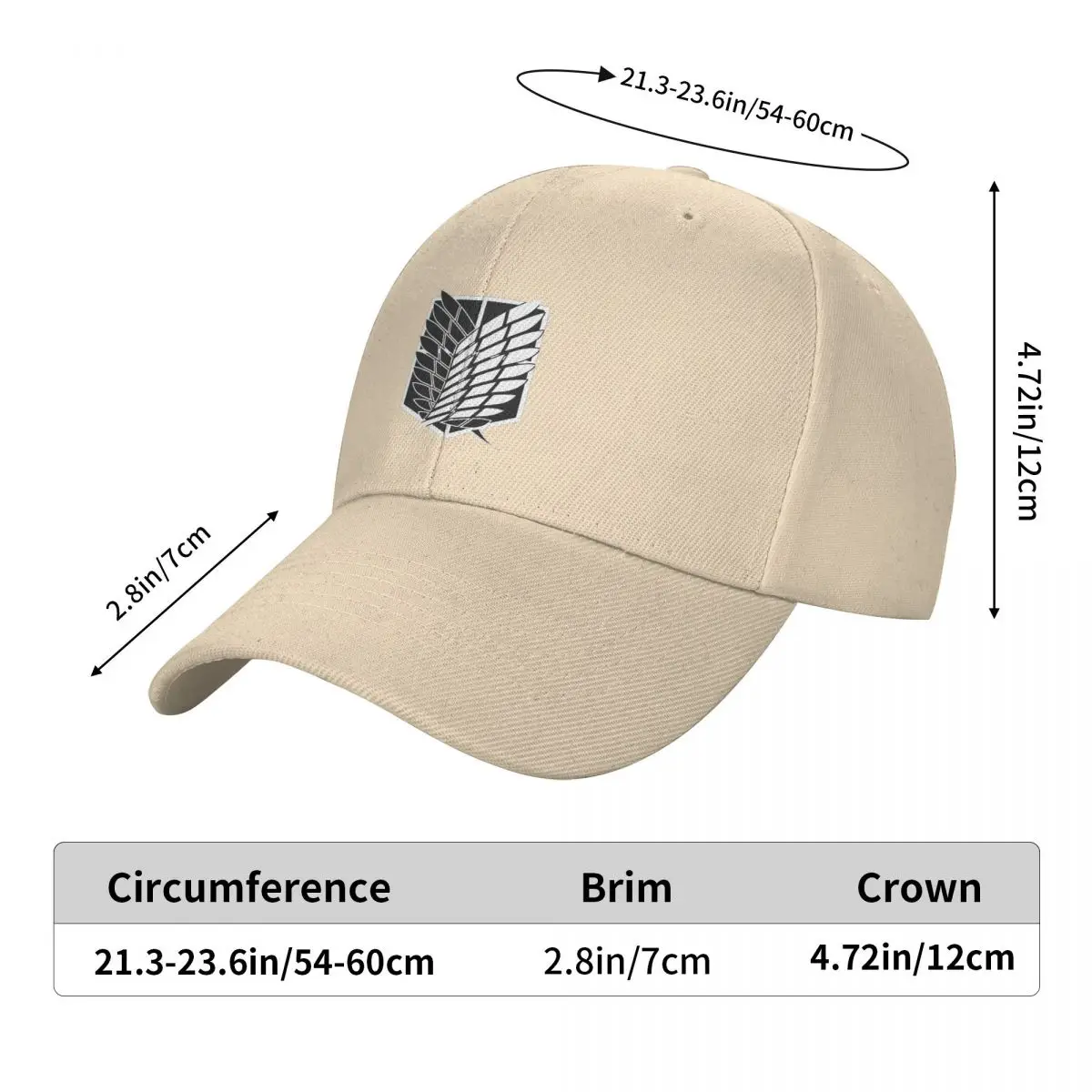 Attack On Titan Wings Of Freedom Cap Fashion Casual Baseball Caps Adjustable Hat Hip Hop Summer Unisex Baseball Hats