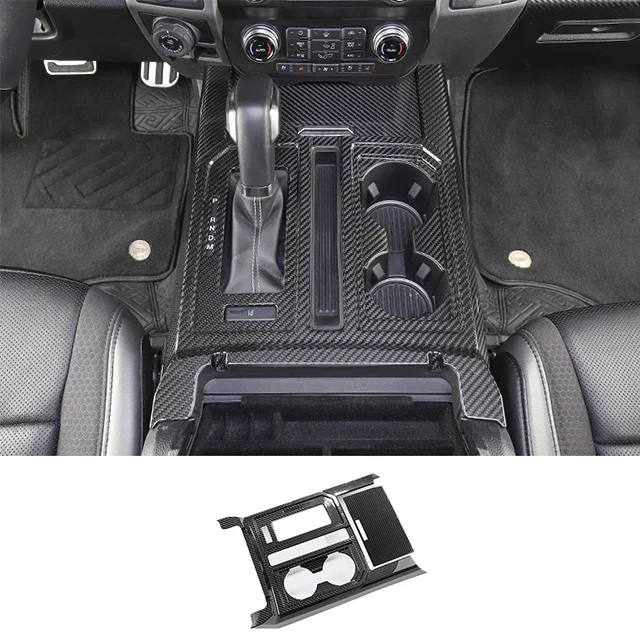 tantan Carbon Fiber Car Interior Accessories Console Central Control Panel Cover Trim For Ford Raptor F150