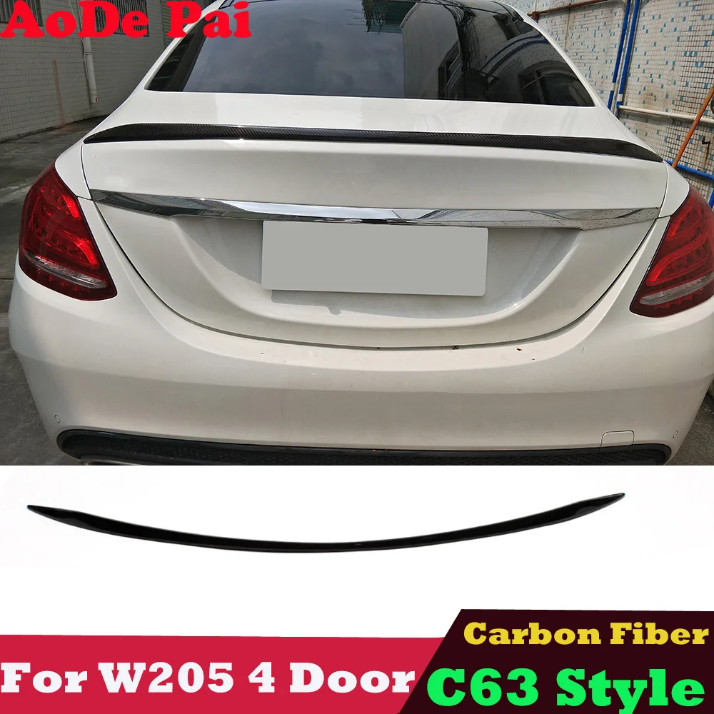 

W205 Spoiler C63 Style Rear Boot Trunk Wings Ducktail for Mercedes C Class W205 4 Door Sedan 2015-2021