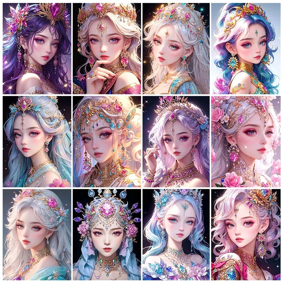 Diy Full Diamond Painting New Collection 2023 Ancient Chinese Beauty 5D Mosaic Arts Rhinestone Embroidery Girl Picture