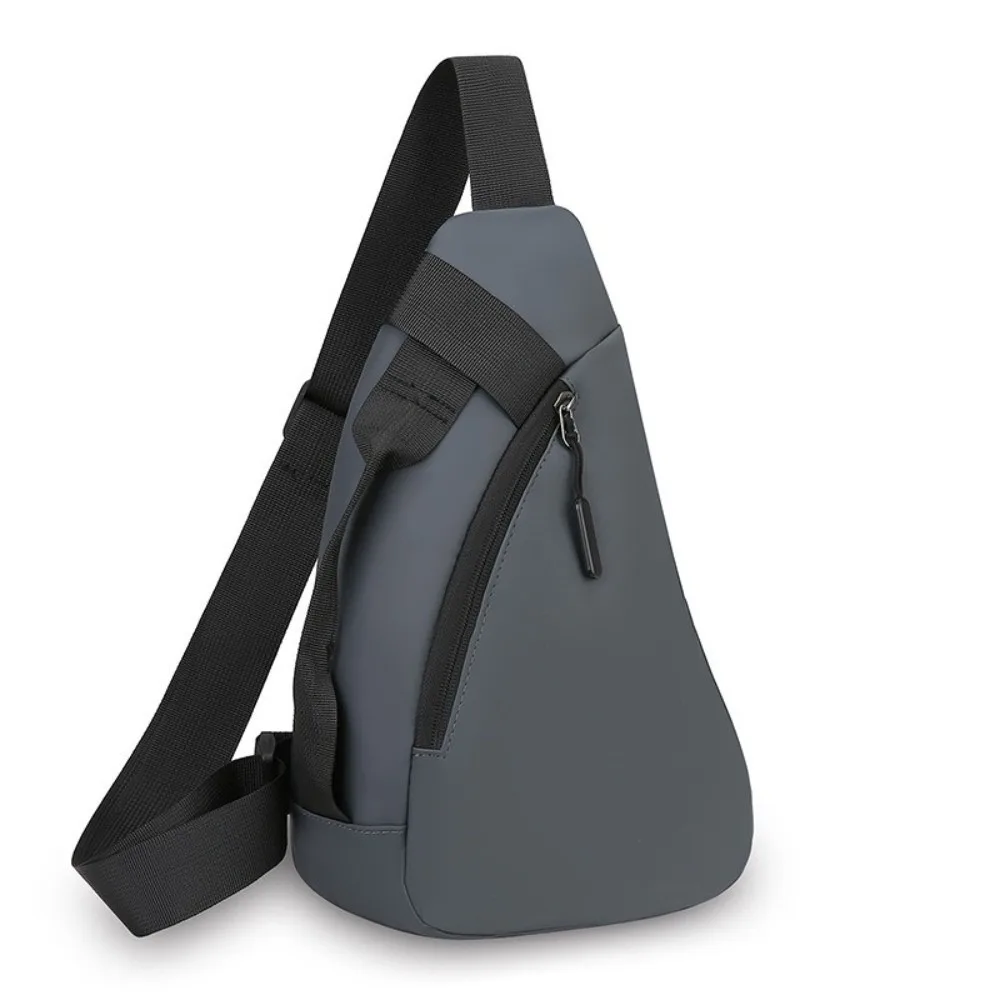 

Casual Droplet Shaped Men Chest Bag Solid color Zipper Sports Shoulder Bag Korean Style Large Capacity Crossbody Bag Travel