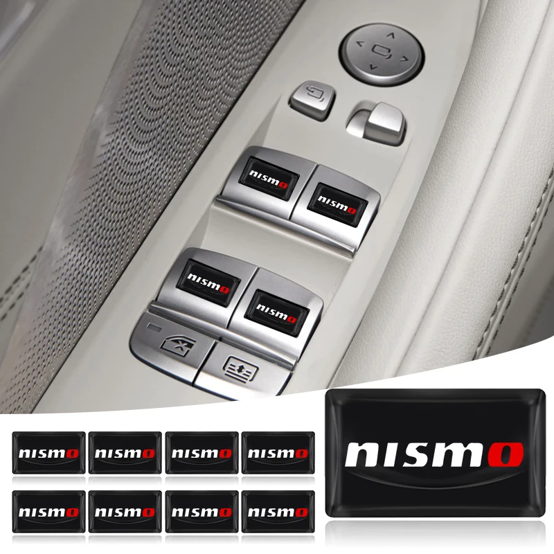 Carbon Fiber Steering Wheel Car Logo Emblem 3D Stickers Car Styling For Nismo Nissan Emblem R34 GTR Tiida Sylphy Teana X-trail 1