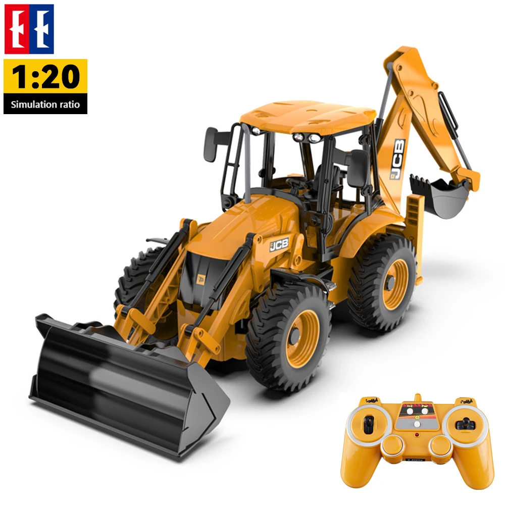 

Double E E589 Rc Excavator 1/20 11Ch Remote Control Cars Trucks Backhoe Loader Engineering Construction Truck Model Kids Gift