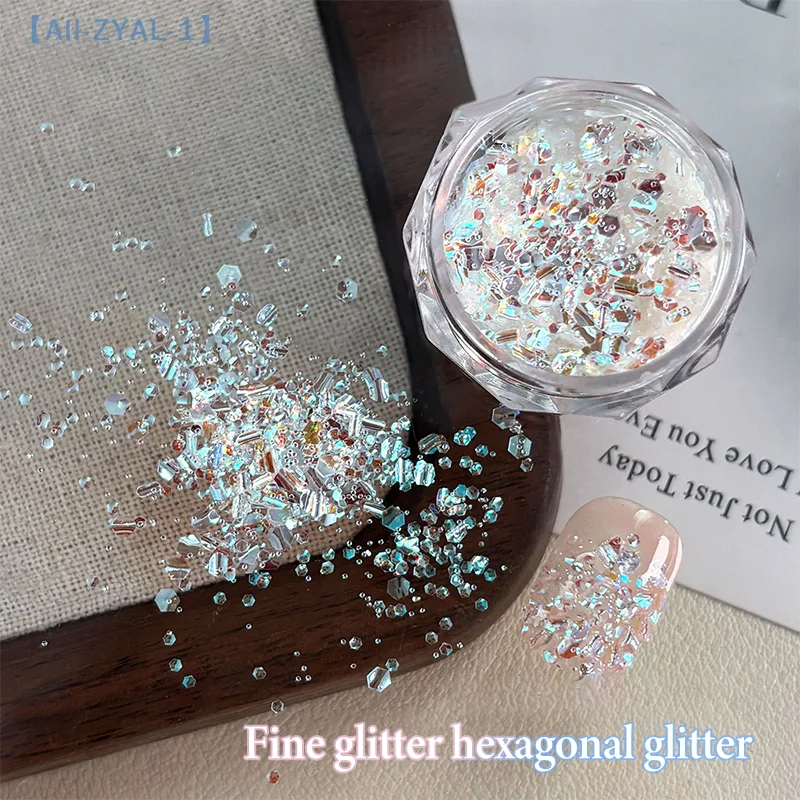 【ZYAL-1】1Box Mini Sparkling Nail Glitter Sparkling Nail Dekoration Nail Salon Design Zubehör DIY Nail Art Design