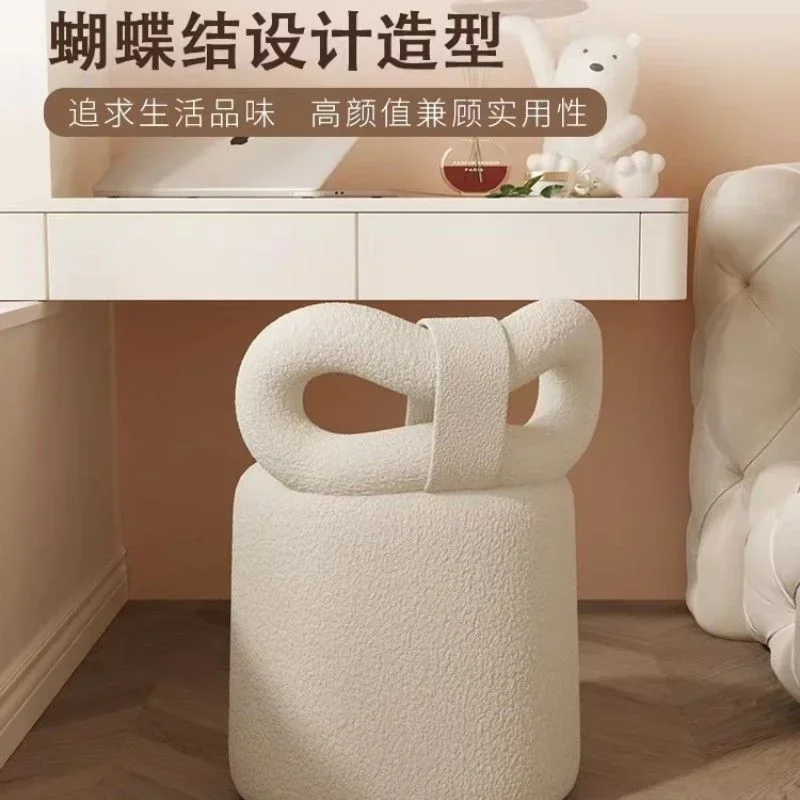 Bedroom & Door-Side Special Rotatable Single Makeup Chair Simple INS-Style Dressing & Shoe Change Stool