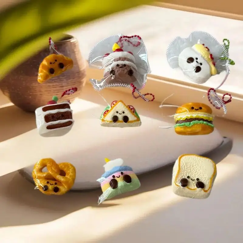 Encantador juguete simulado para apretar tostadas, divertido Mini artículos antiestrés de respuesta lenta de silicona de dibujos animados, regalos