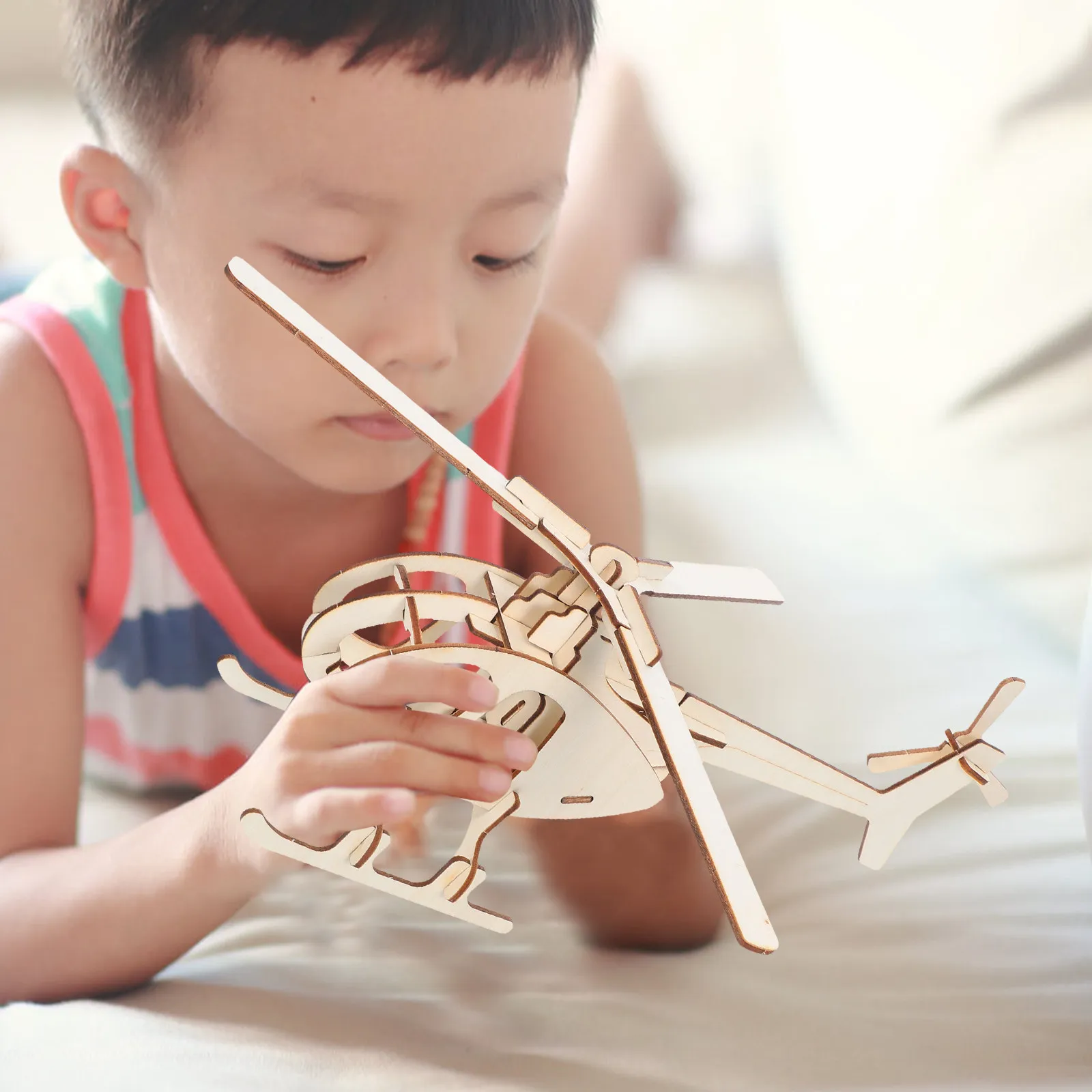 

3Pcs Wooden Airplane Kit DIY Creative Educational Assembly Stem Aircraft Craft Kids Indoor Outdoor Airplane Painting Set