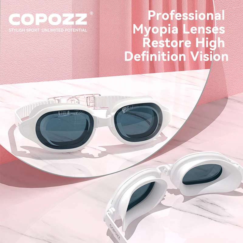 COPOZZ Gafas de natación profesionales Hombres Mujeres Anti niebla Protección UV Gafas de natación impermeables Gafas de natación