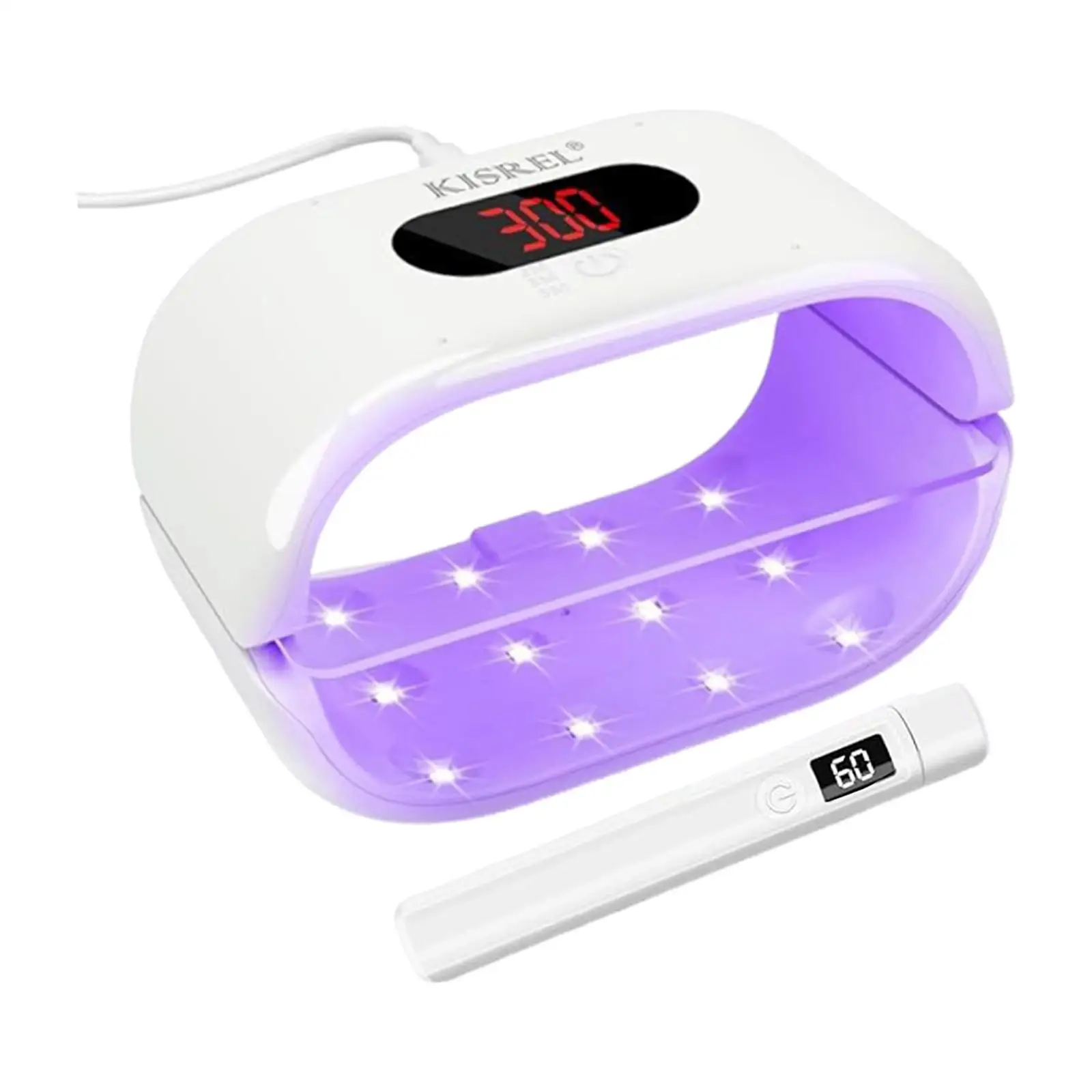 Resin Curing Lamp Resin Molds Fast Curing Split Usageable 3 Timer Setting Digital Display Double Sided 36W White Accessories