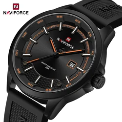 NAVIFORCE Fashion Outdoor Sports Military Watches for Men 30m Waterproof and Shockproof Auto Date Display Wristwatch Male Clocks