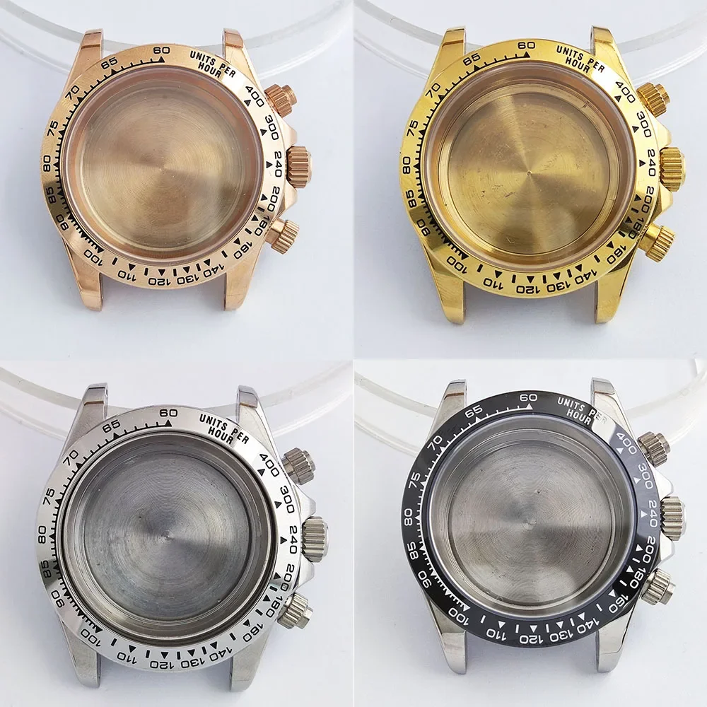 VK63 case 39.5mm case Watch case men's case Watch Accessories 20mm Strap For VK63 Movement sapphire glass case