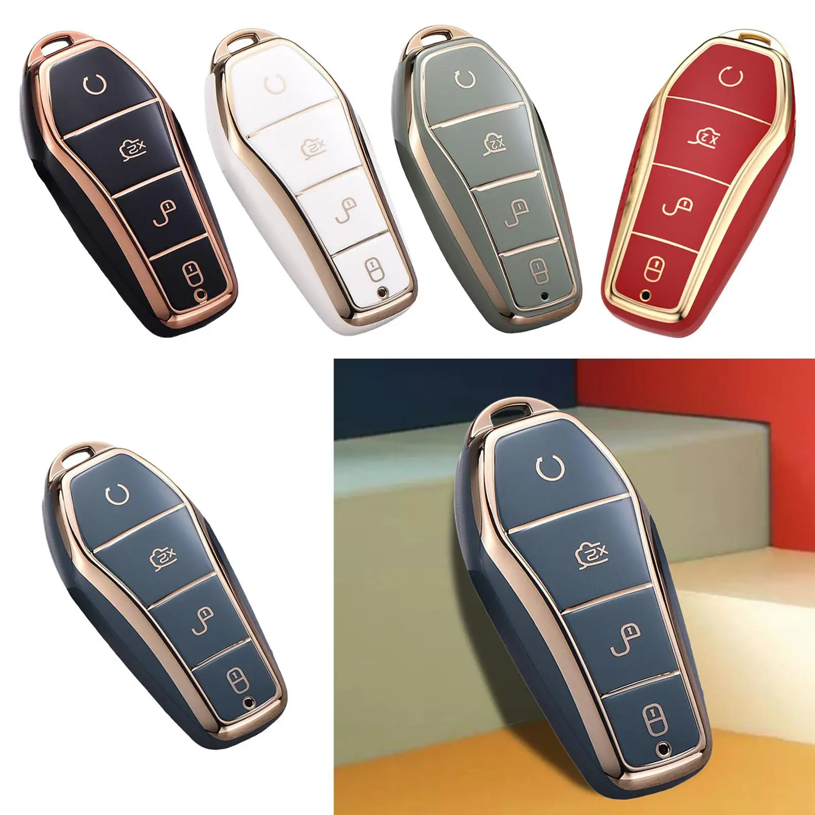 Automotive Key Fob Cover Soft TPU for Byd Atto 3 Accessories Durable