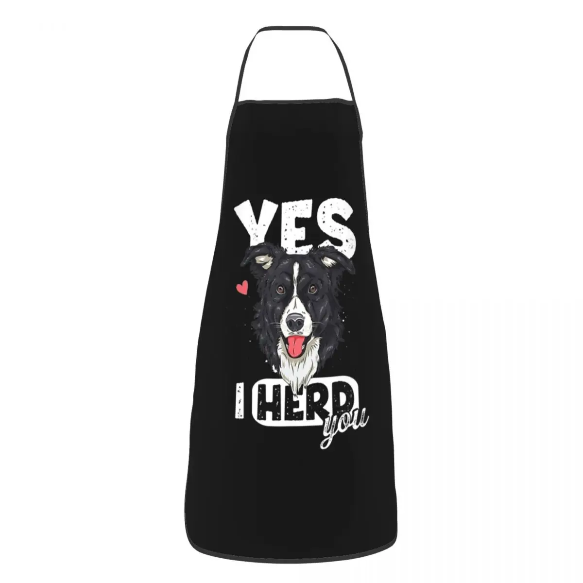 I Herd You Border Collie Funny Apron Men Women Dog Lover Adult Unisex Kitchen Chef Bib Tablier Cuisine Cooking Baking Gardening