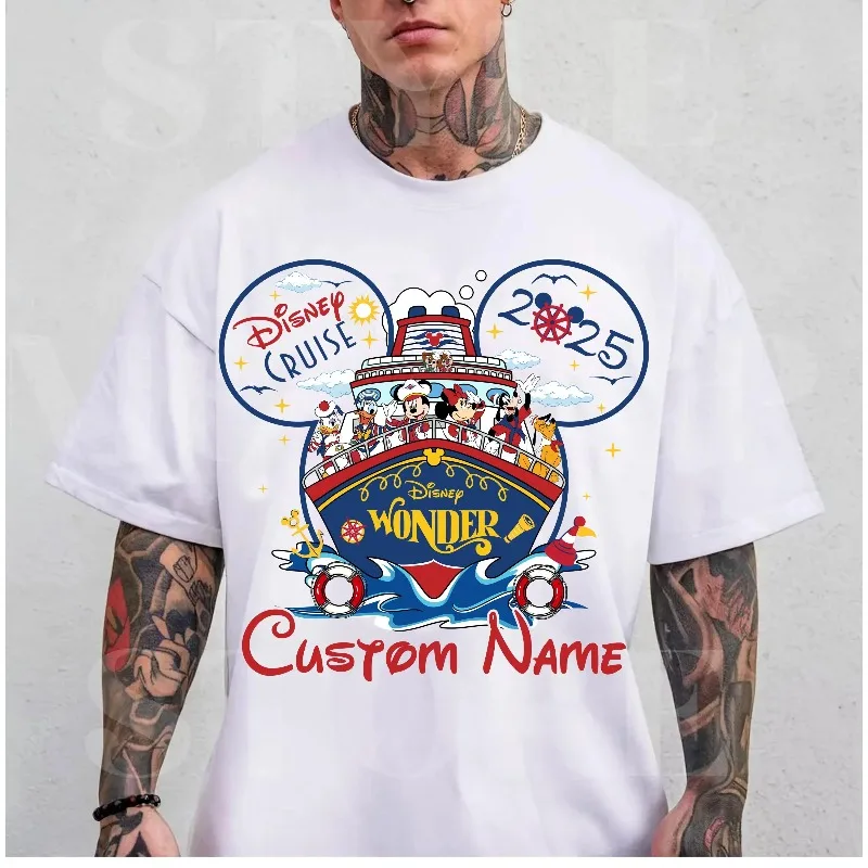 قميص ديزني كروز لاين ميكي والأصدقاء المخصص، تي شيرت ديزني ويش فانتسي ماجيك المخصص لمجموعة كروز العائلية المطابقة