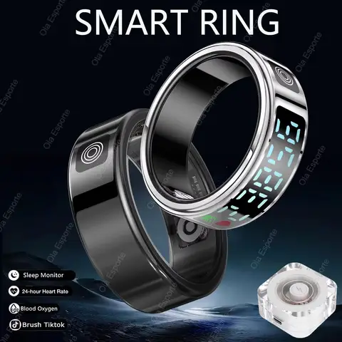 새로운 지원 디스플레이 화면 SmartRing 남성 여성 제스처 작동 카메라 비디오 건강 모니터 Xiaomi 용 5ATM 방수 Smartring