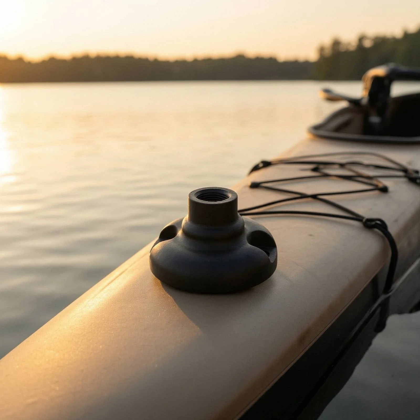 Sunshade Base with Threaded Socket Sleek Kayak Canopy Mount Base Kayak Canopy Mount Weatherproof Hardware for Kayakers