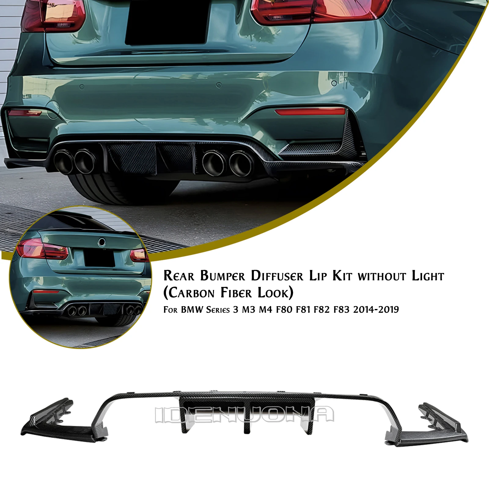 

Нижний хвостовой кронштейн, задний спойлер, сплиттер для BMW M3 M4 F80 F81 F82 F83 2014 2015 2016 2017 2018 2019