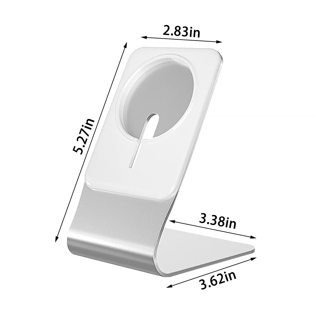 

Phone Charger Holder Aluminum Alloy Charging Stand 60 Degrees Wireless Phone Holder Stand Replacement for Magsafe