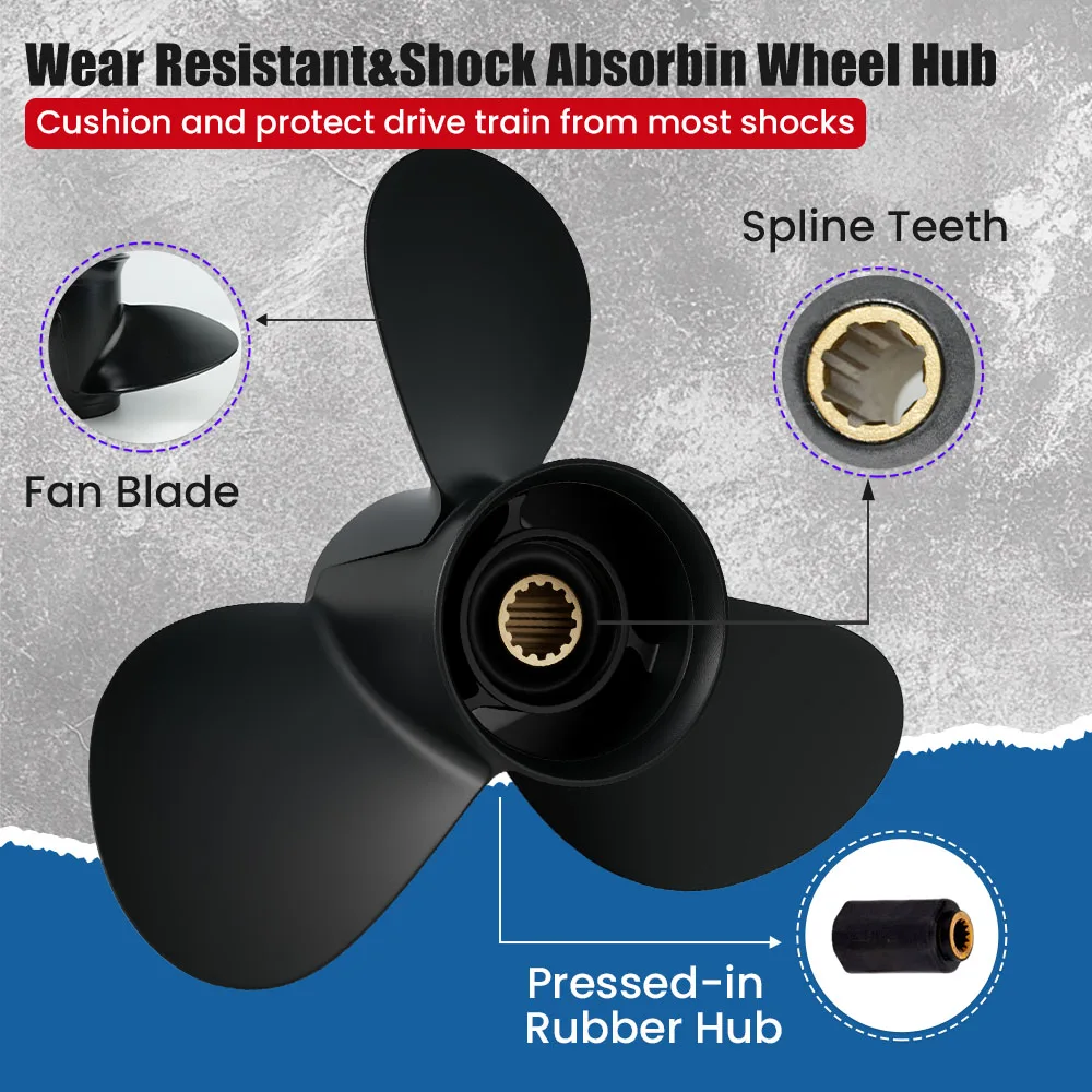 Outboard Propeller 11X15 for Suzuki 35HP 40HP 60HP 65HP Boat Motor Aluminum Alloy Screw Ship Marine Engine 3 Blade 13 Spline