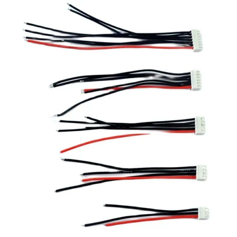 Silikon JST XH 2S 3S 4S 5S 6S 22 AWG bağlayıcı adaptör fiş denge değiştirici tel kablo Lipo pil RC Drone araba için 5 adet