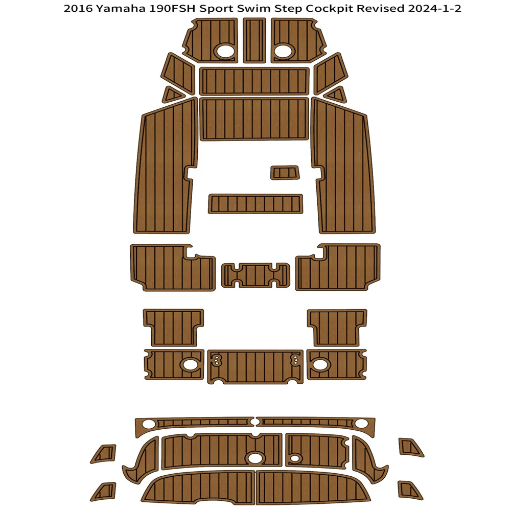 

2016 Y-a-m-a-h-a 190FSH Sport Swim Step Cockpit Boat EVA Faux Foam Teak Deck Floor