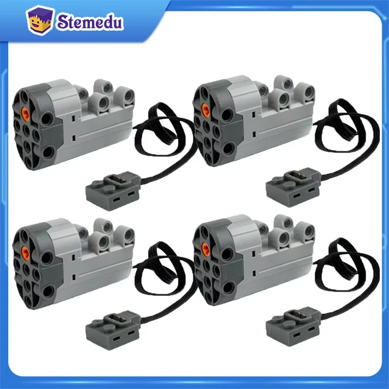 1/2/4 pçs servo motor de direção 88004 tijolos moc compatíveis power up com legoeds peças técnicas montado bloco de construção carro brinquedo