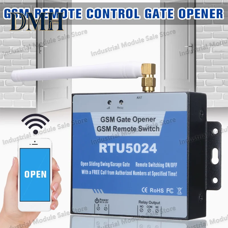 

DMH .RTU5024 2G/4G Мобильный контроллер Wi-Fi для удаленного управления, открыватель дверей, контроллер двигателя, GSM-контроль доступа