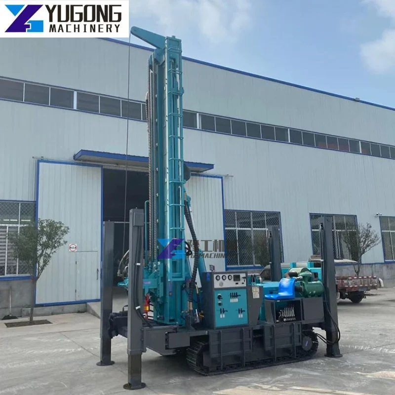 Drilling Depth 100 To 1000 Meter Crawler Pneumatic Rotary Water Well Drilling Rig Machine Prices For Sale