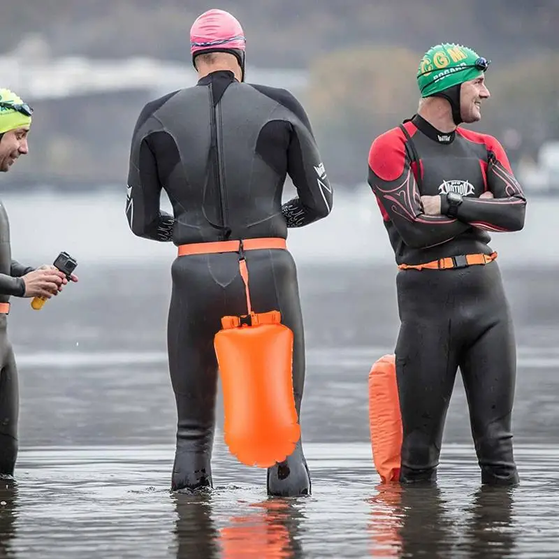 Aufblasbare Schwimm boje schwimmen Erwachsene Wassersport Sicherheits tasche zum Schwimmen Schnorcheln Kajak Angeln Rafting Surfen Surfen Tauchen