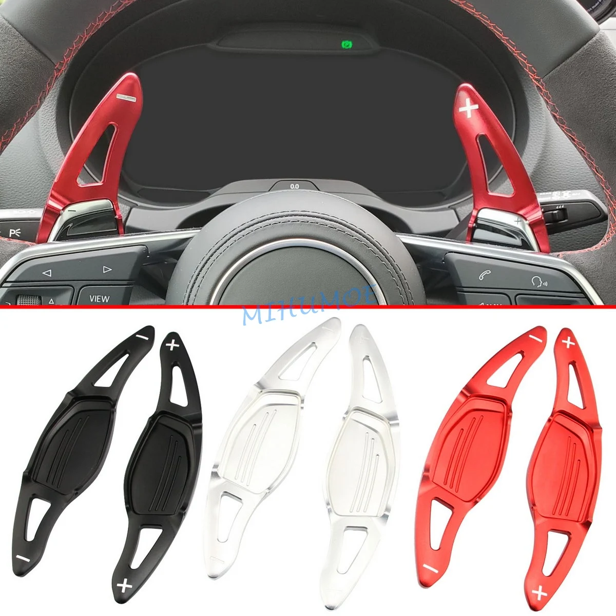 

Накладки на подрулевые лепестки из алюминиевого сплава для Audi RS3 RS4 RS5 2018-2019, R8 RS Q3 Q8 2020-2025 – Аксессуары для интерьера автомобиля