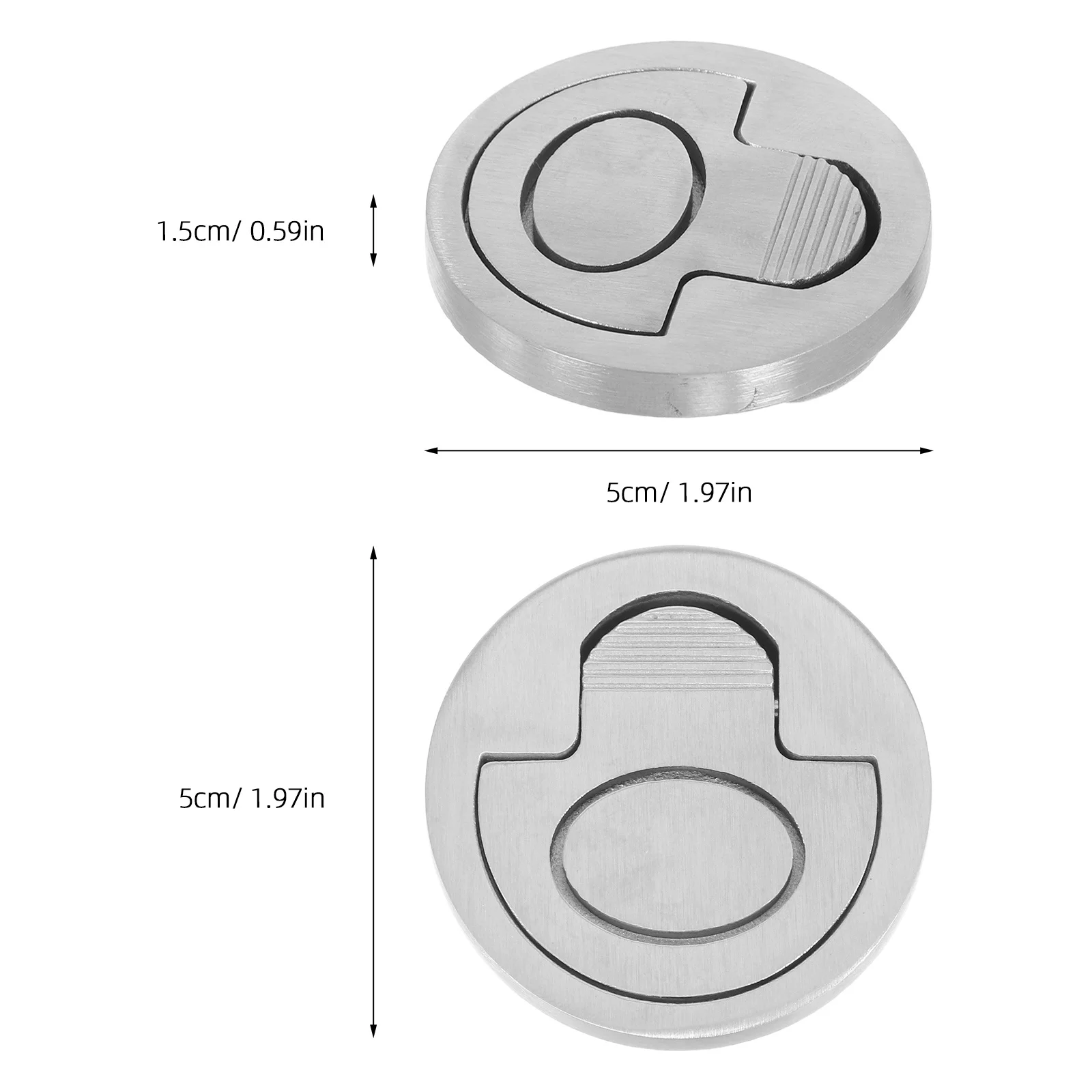 الفولاذ المقاوم للصدأ فلوش جبل يفقس مقبض سحب مصقول راحة رفع الدائري لخزانة سطح القارب الثقيلة دافق سحب