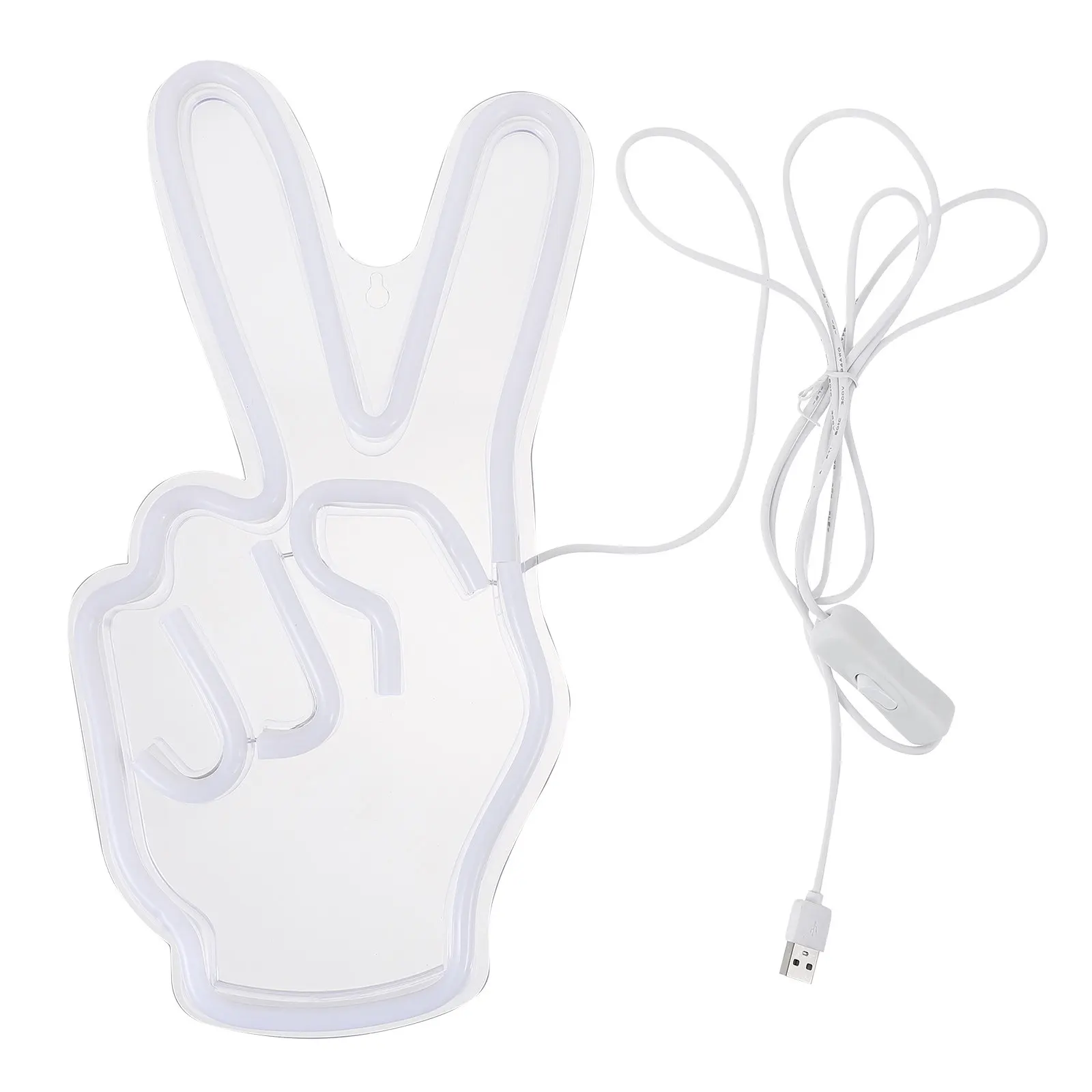 

1Pcs Victory Gesture LED Modeling Light Creative Indoor Festival Night Lamp Decorative Party Light Home Decor Night Lamp