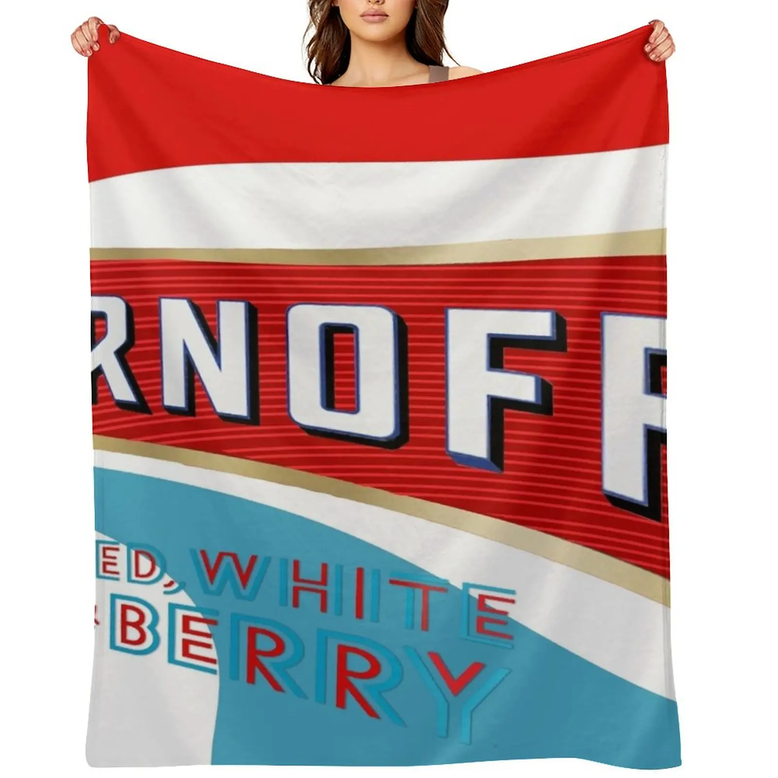 

Smirnoff Red White and Berry Throw Blanket Sleeping Bag Soft Plaid Bed Fashionable Blankets For Sofas Blankets