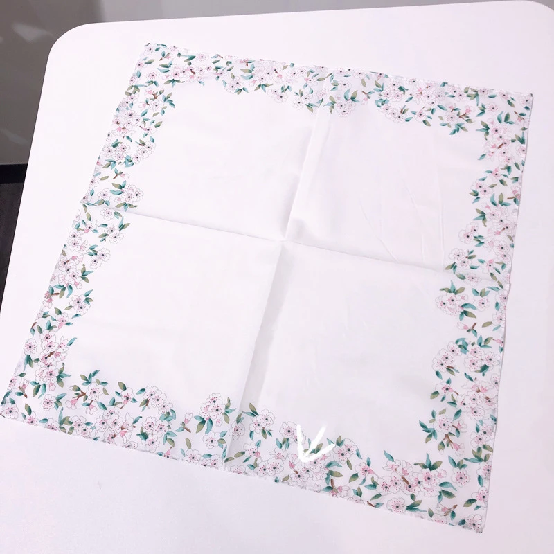 Printed Pure Cotton Handkerchiefs Women's Ancient Style Floral Handkerchiefs Traditional Chinese Style Clothing Accessories