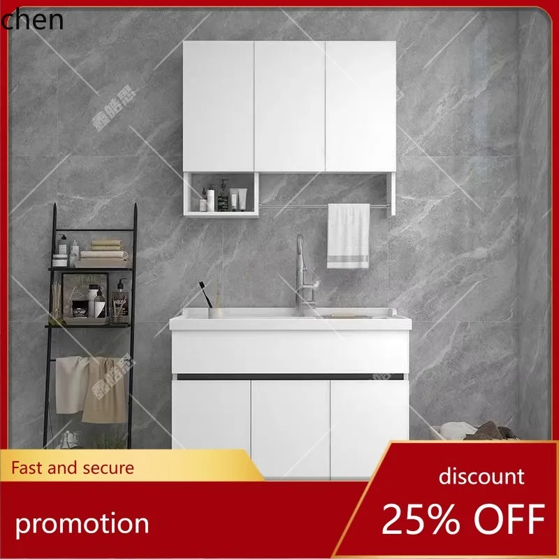 

ZML Simple Balcony Washing Machine Cabinet Combination Laundry Sink Integrated Cabinet Corner Bathroom Cabinet